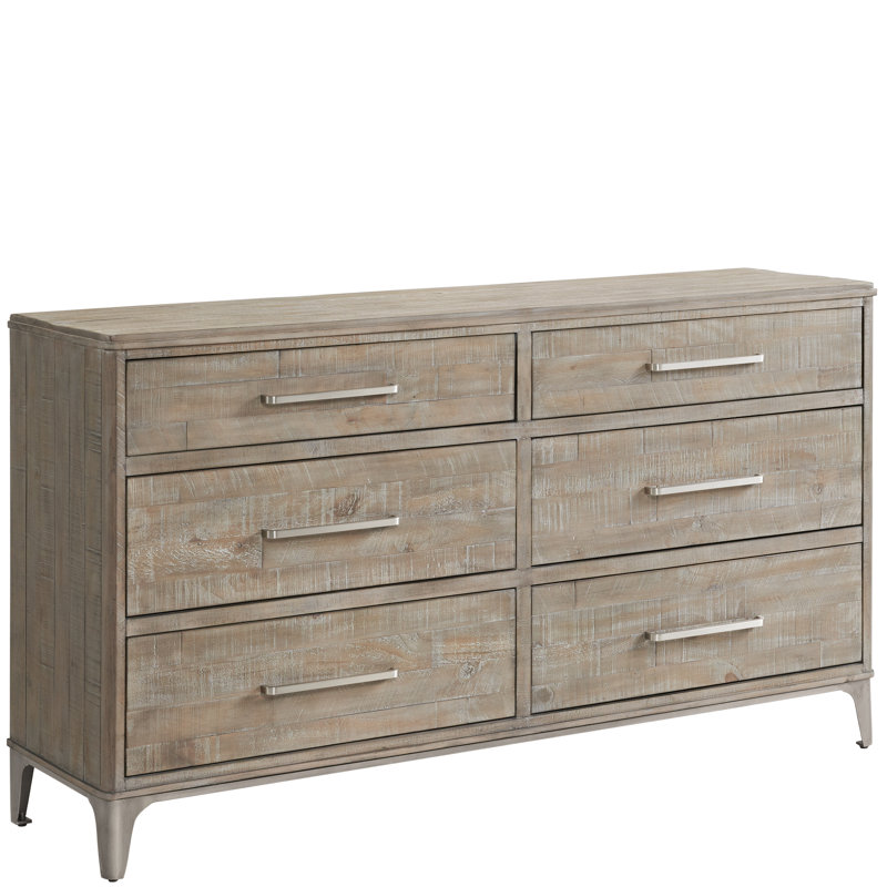 Commode double 6 tiroirs Mauve, Noisetier