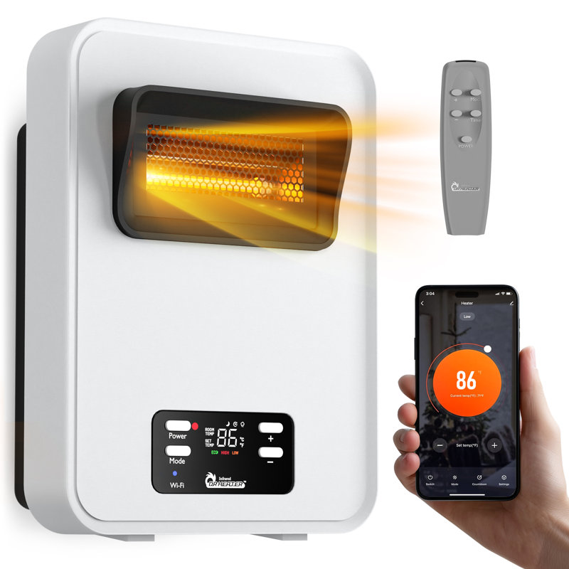 1500 Watts Electric Fan Wall Mounted Heater with WiFi
