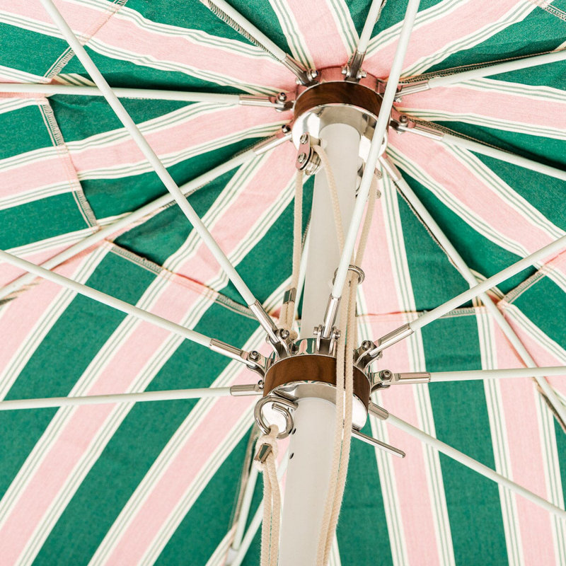Patio 90'' W Umbrella, Pink/Green/White Striped