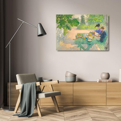 "Holiday Reading" by  Carl Larsson - Gallery Wrap Canvas Wall Art