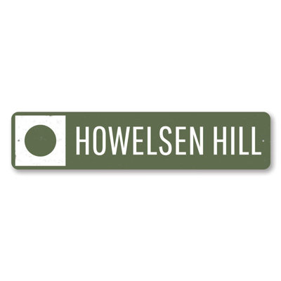 Circle Ski Hill Aluminum Sign