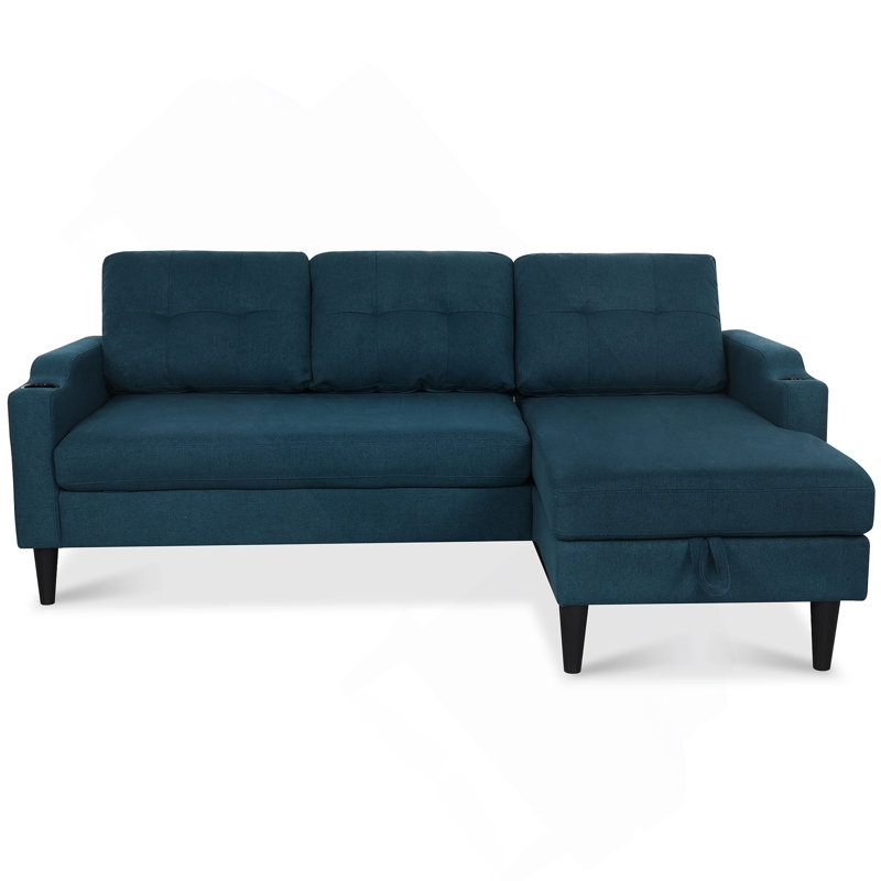 Sofa, Blue Fabric