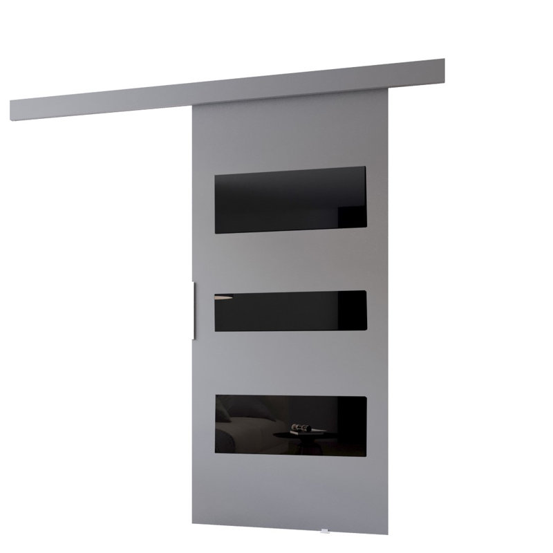 Ralphs Sliding Door Prefinished, 205cm H x 76cm W x 1.6cm D, Grey