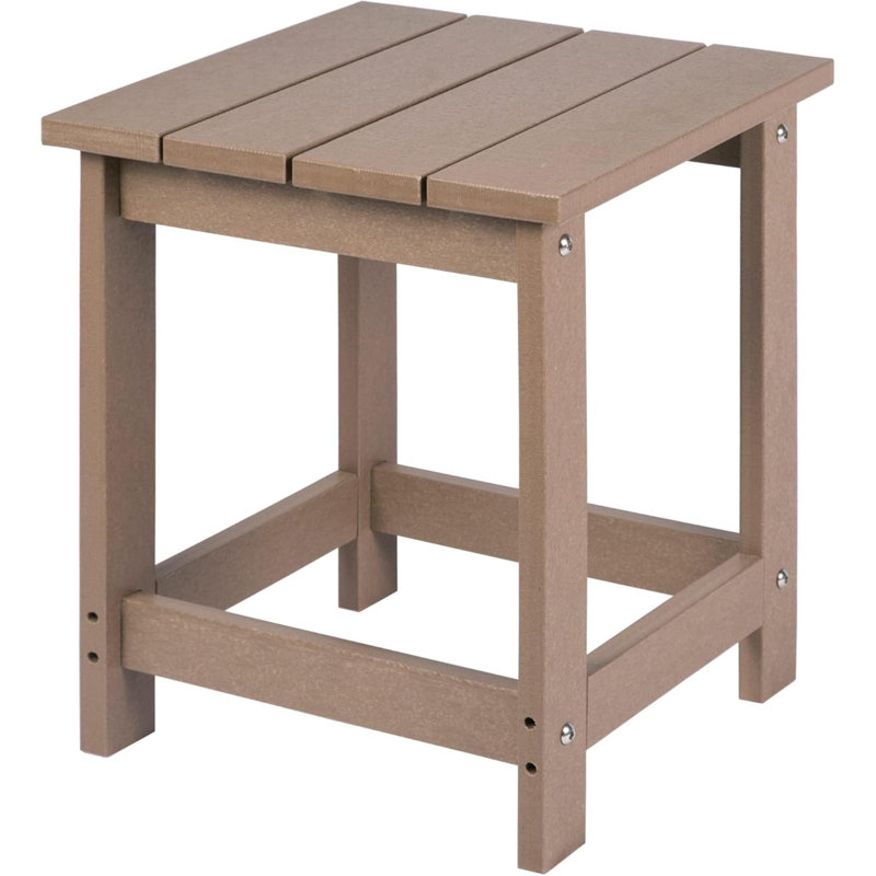 Adirondack Square Outdoor Side Table, Pool Composite Patio Table,HDPE End Tables For Backyard,Pool, Indoor Companion, Easy Maintenance & Weather Resistant