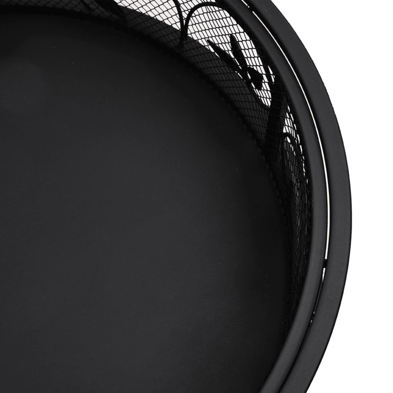 Lynda Fire Pit with Poker 50 cm XXL Steel
