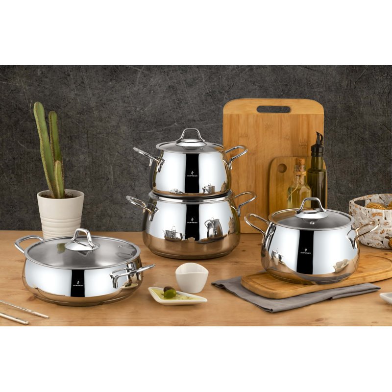 Venus 2.1-qt Stainless Steel Stock Pot with Glass Lid