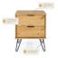 Cashel 2 Drawer bedside table, industrial design