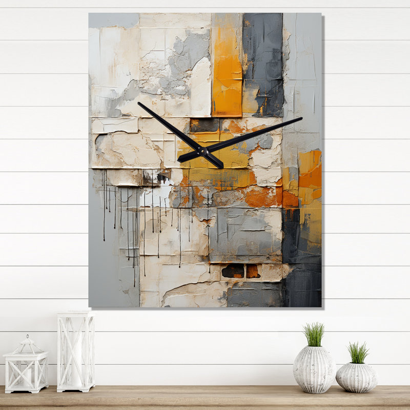 Jasmira - Horloge murale abstraite, H 40 po x l 30 po x P 1 po