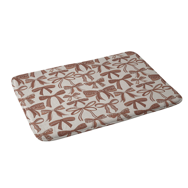Tapis de bain en mousse à mémoire de forme Valentina Ramos Bows, Simple - L 21 po x l 34 po