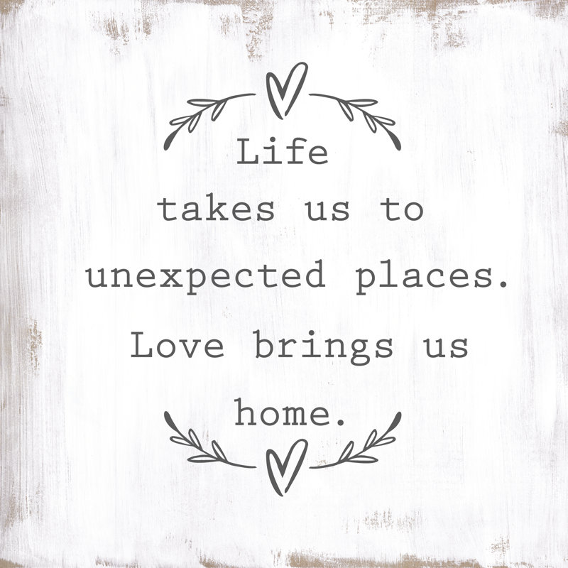 Life Loves Home - Wrapped Canvas Print, 30cm H x 30cm W x 3.8cm D