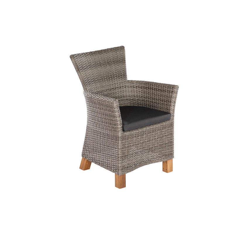 Ashmita Patio Dining Armchair with Cushion