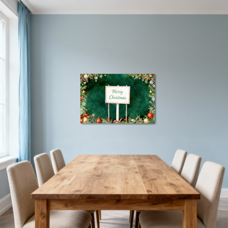 Panneau de Noël avec décorations des Fêtes, H 16 po x l 24 po