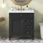 Meuble-lavabo 30 po avec lavabo supérieur, meuble-lavabo moderne avec 2 tiroirs et un tiroir basculant, meuble-lavabo simple