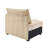 Armless Sofa Velvet - Wheat
