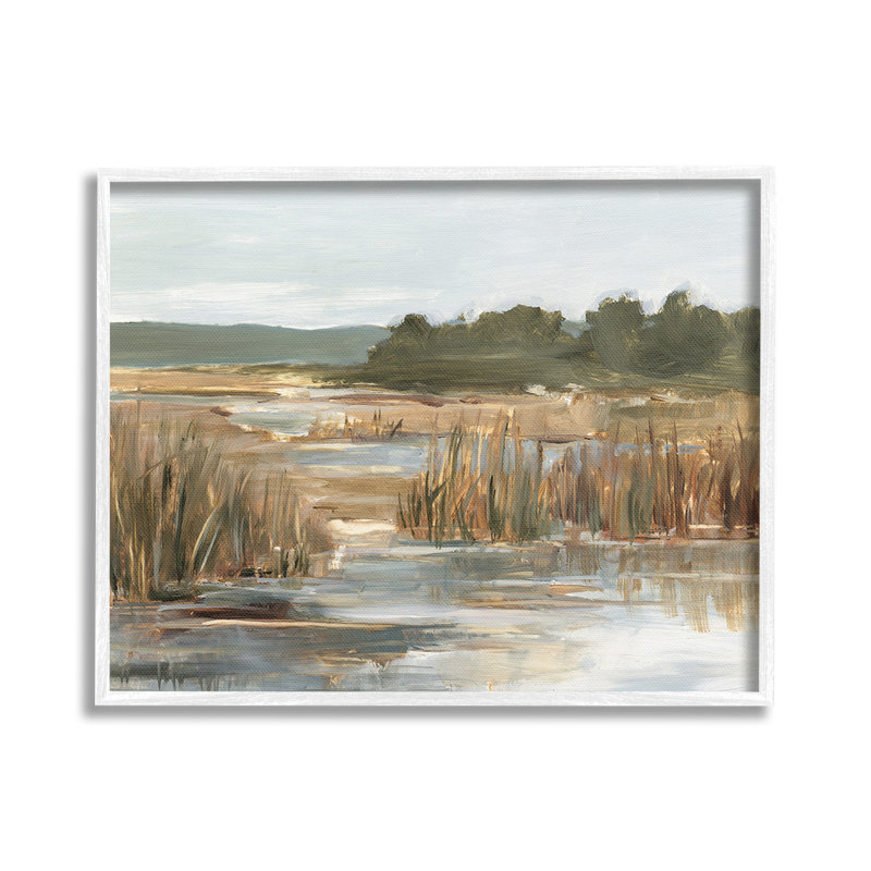 MurkyStreamLandscapeGicleeArtbyEthanHarper, Giclée encadrée noir minuit, H 24 po x l 30 po