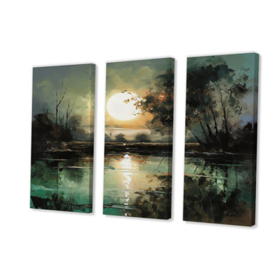 Lockesburg - ensemble de reproduction d'art sur toile Lakehouse
