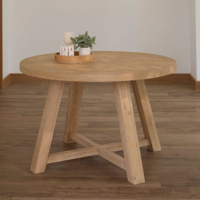 Round Solid Wood Dining Table