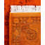 Tapis unique en laine orange 4 pi 7 po x 7 pi 2 po Huckstep