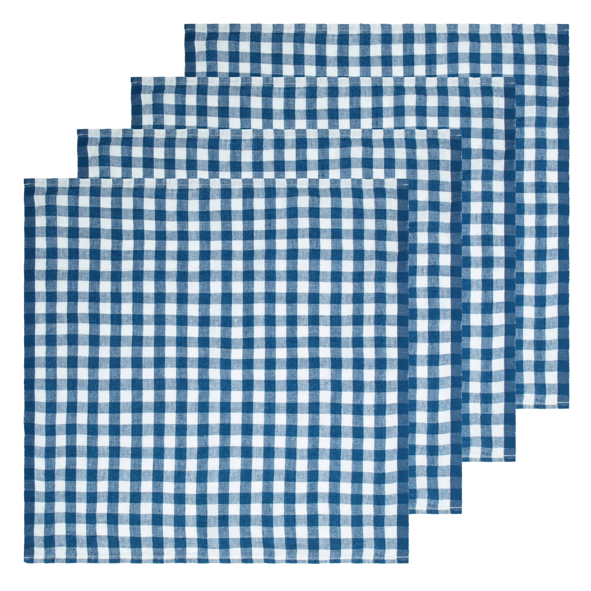 Alessandro Linen Gingham Napkin, Blueberry