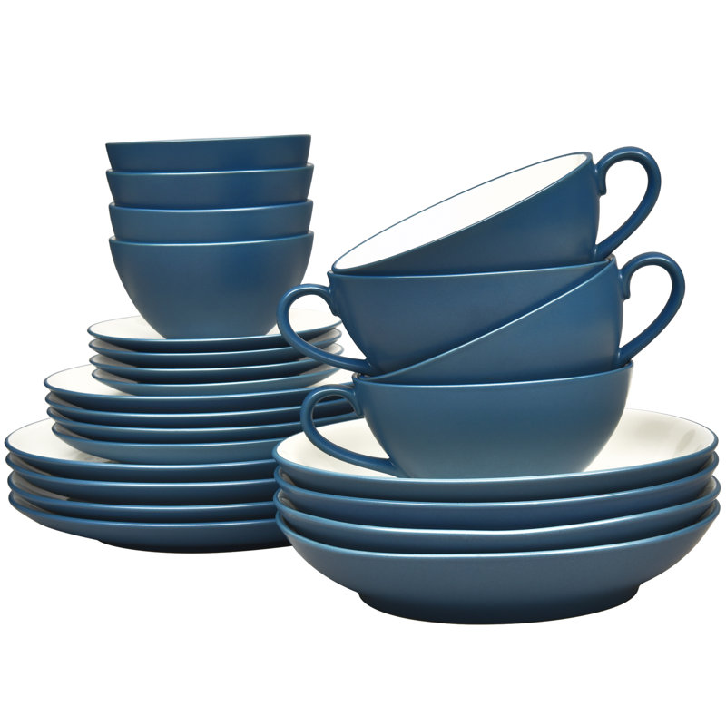 Noritake Colorwave 24-Piece Dinnerware Set, Service for 4, Blue