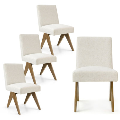 Chaise rembourrée en bois massif H 34 po Chassidi