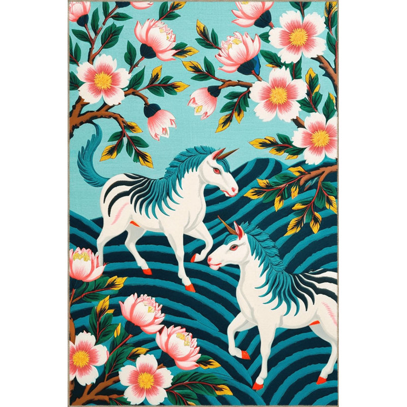Tapis décoratif lavable à la machine Paris, Sous-tapis rectangulaire 5 pi 1 po x 7 pi 7 po inc
