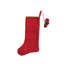 Chaussette de Noël en velours de coton matelassé avec pampilles festives-836041794