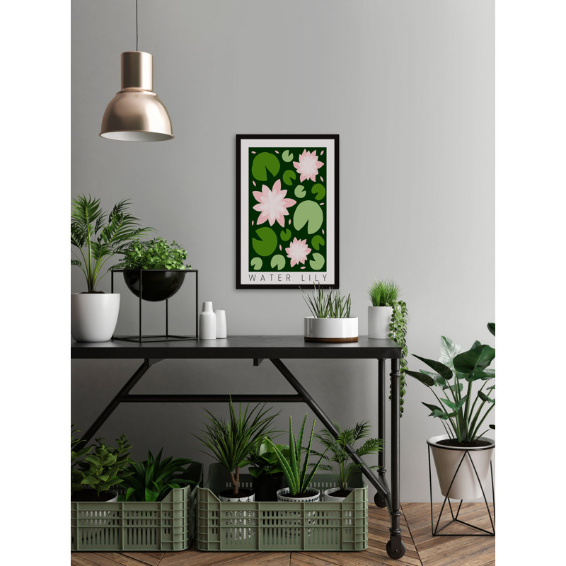 Water Lily - Single Picture Frame Painting, 91cm H x 91cm W