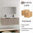 48" Wall Mounted Double Bathroom Vanity with Resin Top-1755773521