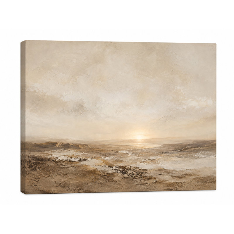 Irisha enveloppé de beige chaud, 48" W x 36" H x 1.5" D