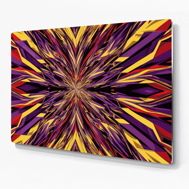 Art mural Op mauve en métal 47, H 132 po x l 168 po x P 0,05 po
