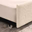 Lit de jour avec canapé-lit rembourré capitonné, taille simple, tissu Boucle, beige (83 po x 43 po x 29,5 po)