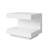 Glossy White Nightstand With 1 Drawer C-Shaped Side Table With Light
