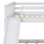 Lit superposé double en bois massif avec lit escamotable convertible et échelle basse-2114030598