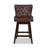 Broncho Swivel Upholstered Counter Stool with Solid Wood Frame-1073579312