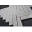 Bianco Dolomite 1 po x 4 po à chevrons brillant