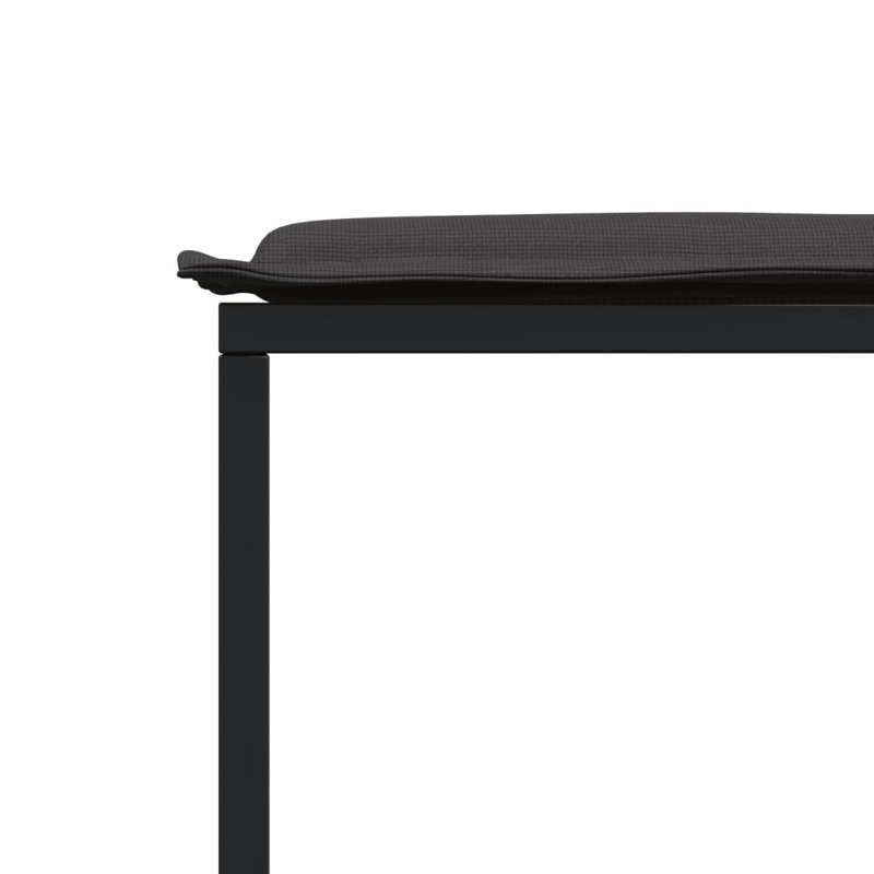  Ensemble de salle à manger de jardin noir, gris foncé