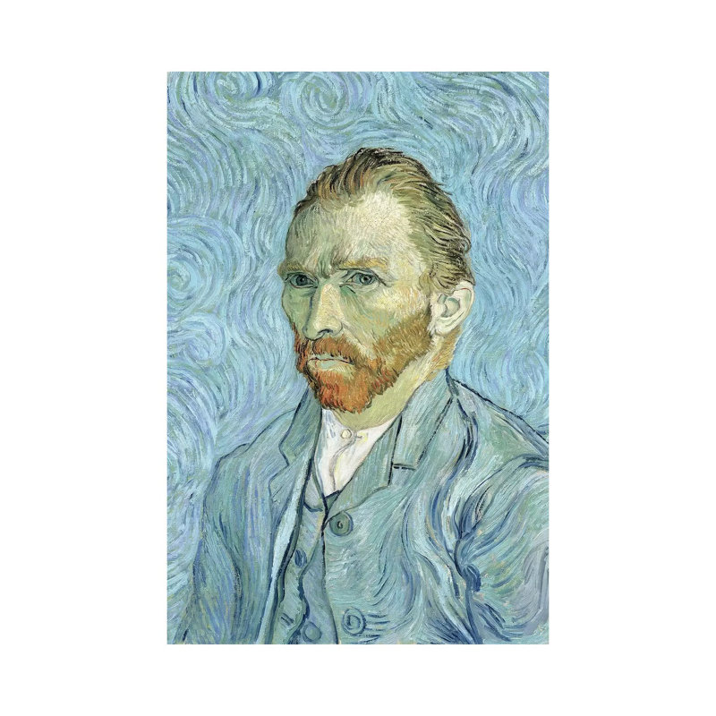 Self Portrait, September 1889 by Vincent Van Gogh - Wrapped Canvas Painting, 20.32 cm H x 30.48 cm W