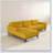 Ella L-Shaped Dark Yellow Linen Left Sectional Couch
