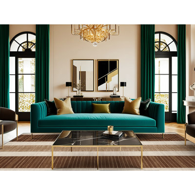  Tapis lavable rayé en lin brun