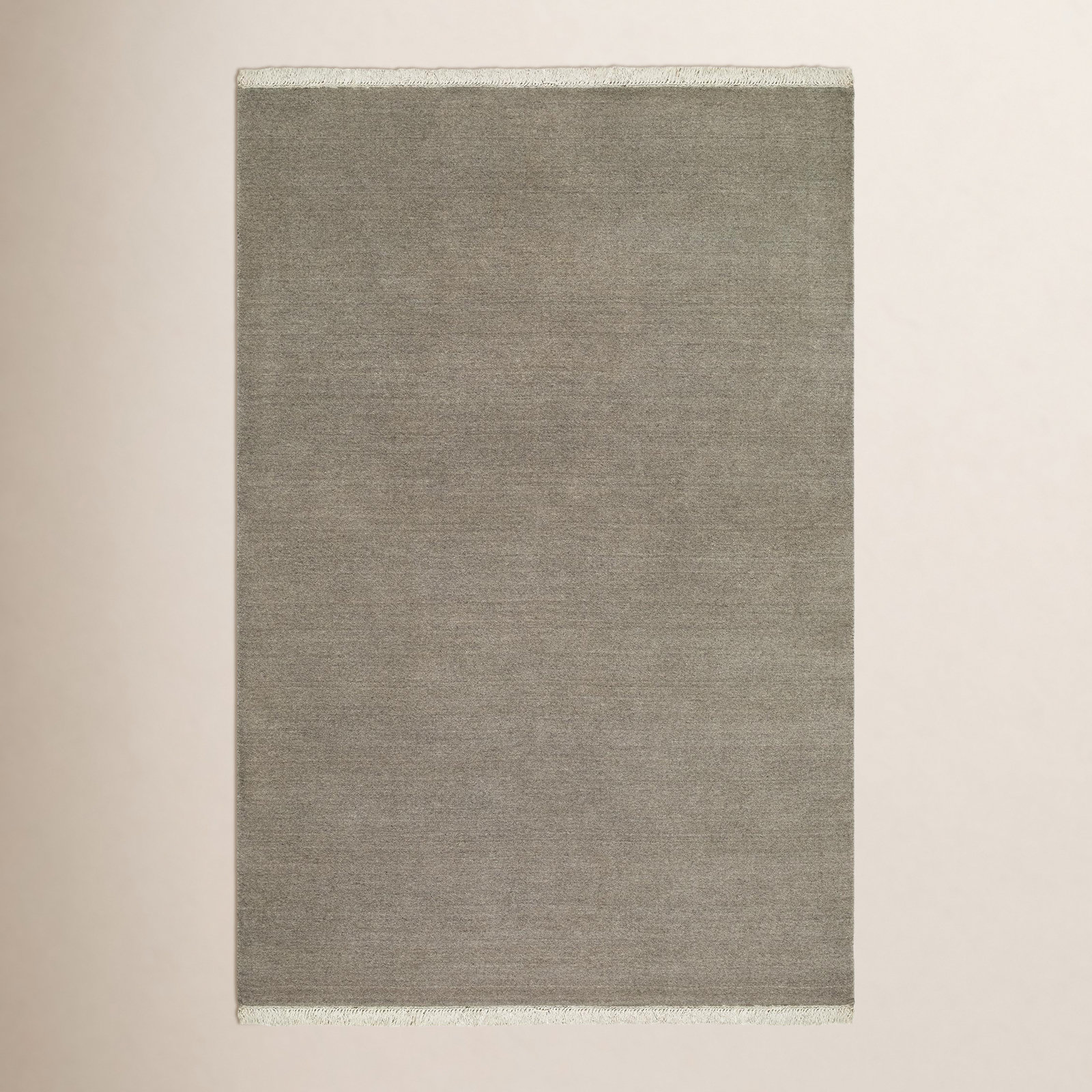 Clio Hand-Loomed Beige Wool Rug, Rectangle 4' x 6'