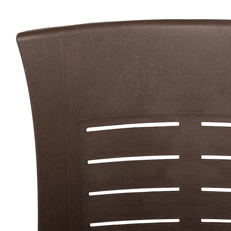 Bercut Foldable Outdoor Patio Dining Armchair, Brown