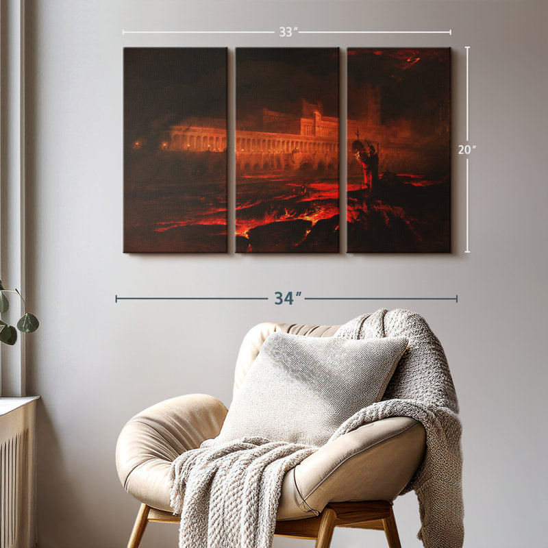 "Le Pandemonium" sur toile, H 20 po x l 33 po
