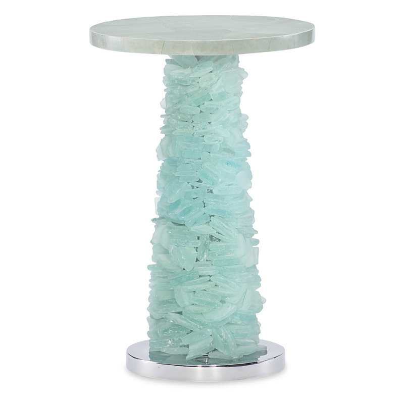 Table avec abat-jour en verre de mer Margaritaville