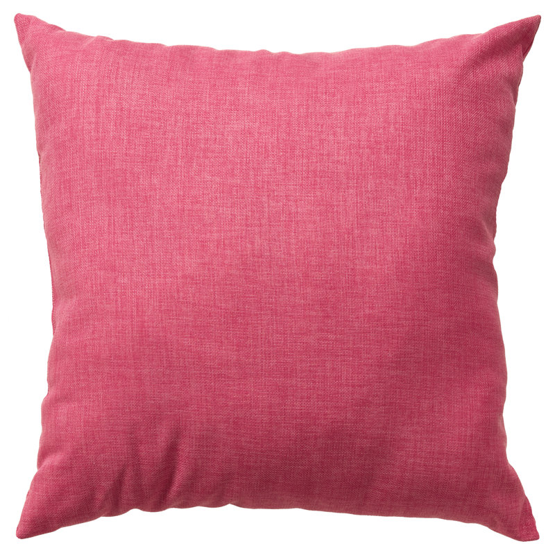 22" Bright Pink Polyester Indoor/Outdoor Square Throw Pillow