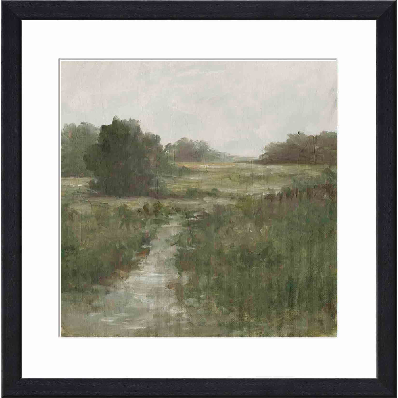 Tranquil Fen I Painting by Ethan Harper, Black, 20"H x 20"W