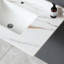 Dessus de meuble-lavabo en marbre blanc 37 po - salle de bain, dosseret 4 po, trou de robinet pré-percé, teinture et convient aux dosserets d'armoires 42 po x 21 po pour salle de bain 37 po