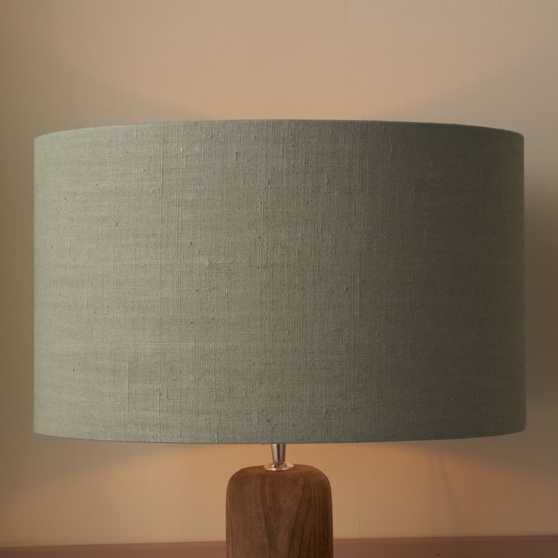 Hinderich Drum Lamp Shade ( Uno ), 20cm H x 30cm W x 30cm D, Pine Green