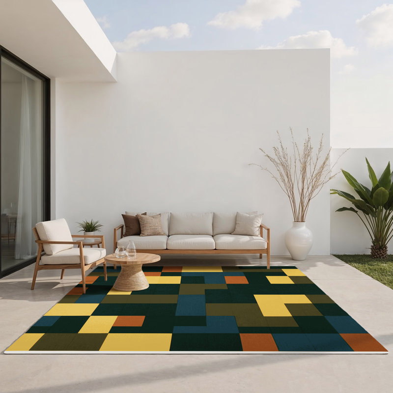 Tapis d'intérieur et d'extérieur carrelé Horizon, Rectangulaire 3 pi x 5 pi