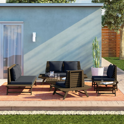 Clegg 6 Piece Sofa Seating Group with Cushions by Ebern Designs